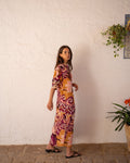 APRICOT RUFFLE DRESS
